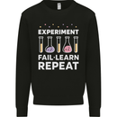 Science Experiment Fail Repeat Chemistry Geek Kids Sweatshirt Jumper Black