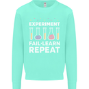 Science Experiment Fail Repeat Chemistry Geek Kids Sweatshirt Jumper Peppermint