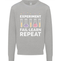Science Experiment Fail Repeat Chemistry Geek Kids Sweatshirt Jumper Sports Grey