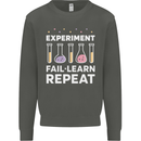 Science Experiment Fail Repeat Chemistry Geek Kids Sweatshirt Jumper Storm Grey