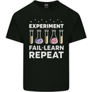 Science Experiment Fail Repeat Chemistry Geek Kids T-Shirt Childrens Black
