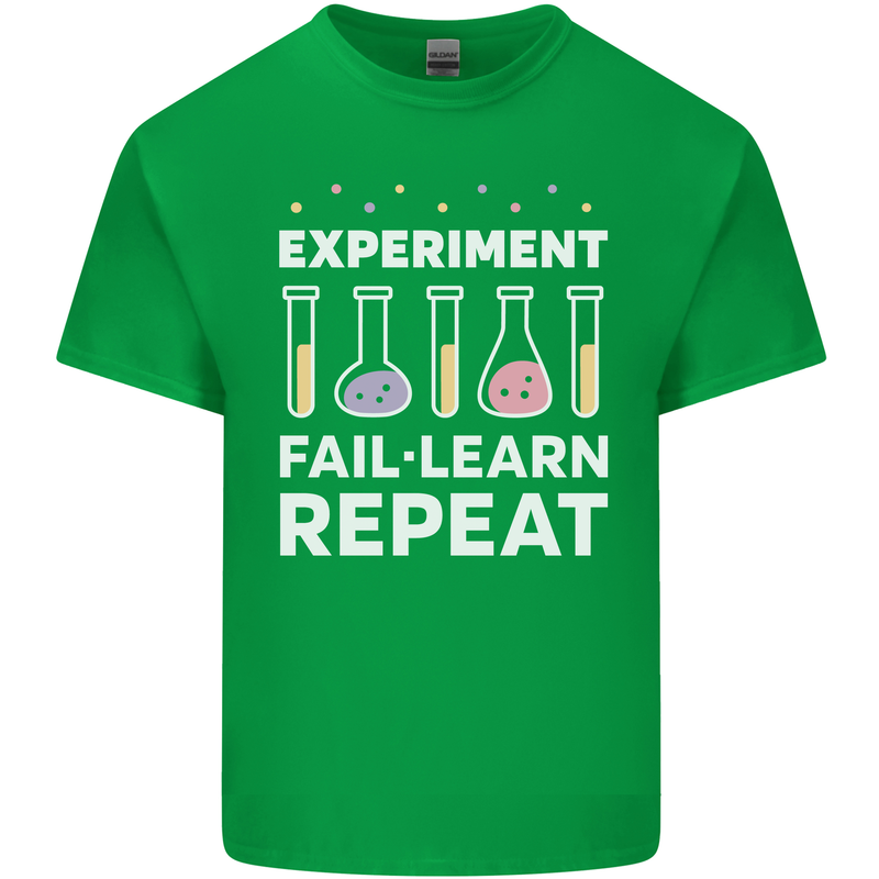 Science Experiment Fail Repeat Chemistry Geek Kids T-Shirt Childrens Irish Green