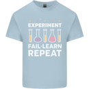 Science Experiment Fail Repeat Chemistry Geek Kids T-Shirt Childrens Light Blue