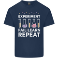 Science Experiment Fail Repeat Chemistry Geek Kids T-Shirt Childrens Navy Blue