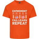 Science Experiment Fail Repeat Chemistry Geek Kids T-Shirt Childrens Orange