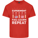 Science Experiment Fail Repeat Chemistry Geek Kids T-Shirt Childrens Red