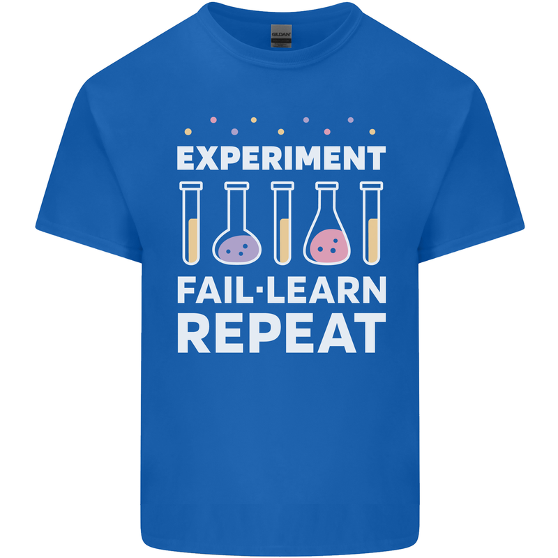 Science Experiment Fail Repeat Chemistry Geek Kids T-Shirt Childrens Royal Blue