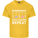 Science Experiment Fail Repeat Chemistry Geek Kids T-Shirt Childrens Yellow
