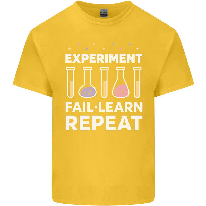 Science Experiment Fail Repeat Chemistry Geek Kids T-Shirt Childrens Yellow