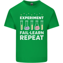 Science Experiment Fail Repeat Chemistry Geek Mens Cotton T-Shirt Tee Top Irish Green