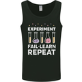 Science Experiment Fail Repeat Chemistry Geek Mens Vest Tank Top Black