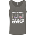 Science Experiment Fail Repeat Chemistry Geek Mens Vest Tank Top Charcoal