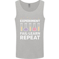 Science Experiment Fail Repeat Chemistry Geek Mens Vest Tank Top Sports Grey