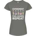 Science Experiment Fail Repeat Chemistry Geek Womens Petite Cut T-Shirt Charcoal