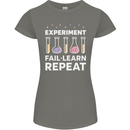 Science Experiment Fail Repeat Chemistry Geek Womens Petite Cut T-Shirt Charcoal