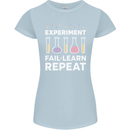 Science Experiment Fail Repeat Chemistry Geek Womens Petite Cut T-Shirt Light Blue
