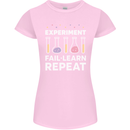 Science Experiment Fail Repeat Chemistry Geek Womens Petite Cut T-Shirt Light Pink