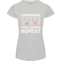 Science Experiment Fail Repeat Chemistry Geek Womens Petite Cut T-Shirt Sports Grey