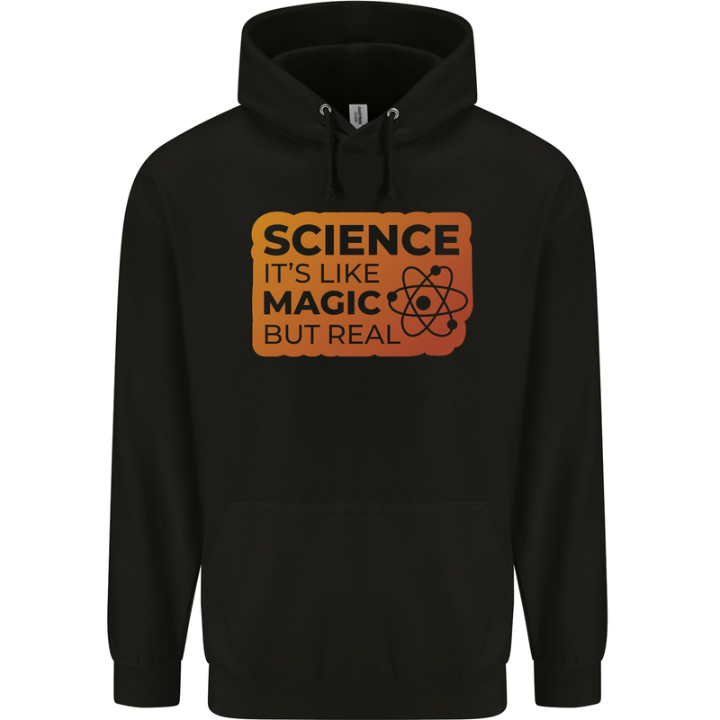 Science Like Magic but Real Physics Geek Childrens Kids Hoodie Black