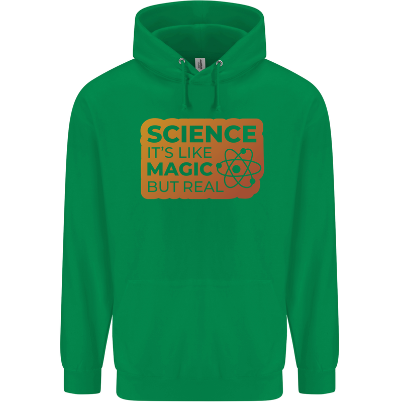Science Like Magic but Real Physics Geek Childrens Kids Hoodie Irish Green