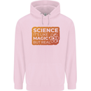Science Like Magic but Real Physics Geek Childrens Kids Hoodie Light Pink