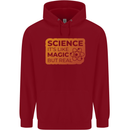 Science Like Magic but Real Physics Geek Childrens Kids Hoodie Red