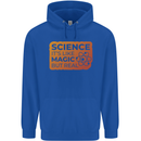 Science Like Magic but Real Physics Geek Childrens Kids Hoodie Royal Blue