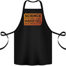 Science Like Magic but Real Physics Geek Cotton Apron 100% Organic Black