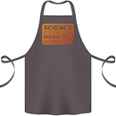 Science Like Magic but Real Physics Geek Cotton Apron 100% Organic Dark Grey