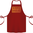 Science Like Magic but Real Physics Geek Cotton Apron 100% Organic Maroon