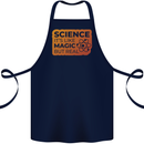 Science Like Magic but Real Physics Geek Cotton Apron 100% Organic Navy Blue