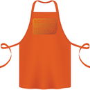 Science Like Magic but Real Physics Geek Cotton Apron 100% Organic Orange
