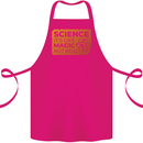 Science Like Magic but Real Physics Geek Cotton Apron 100% Organic Pink