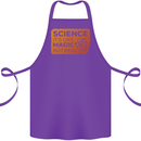 Science Like Magic but Real Physics Geek Cotton Apron 100% Organic Purple