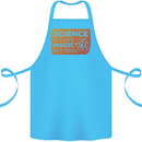 Science Like Magic but Real Physics Geek Cotton Apron 100% Organic Turquoise