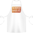 Science Like Magic but Real Physics Geek Cotton Apron 100% Organic White