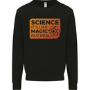 Science Like Magic but Real Physics Geek Kids Sweatshirt Jumper Black