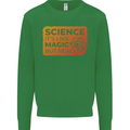 Science Like Magic but Real Physics Geek Kids Sweatshirt Jumper Irish Green