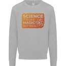 Science Like Magic but Real Physics Geek Kids Sweatshirt Jumper Sports Grey