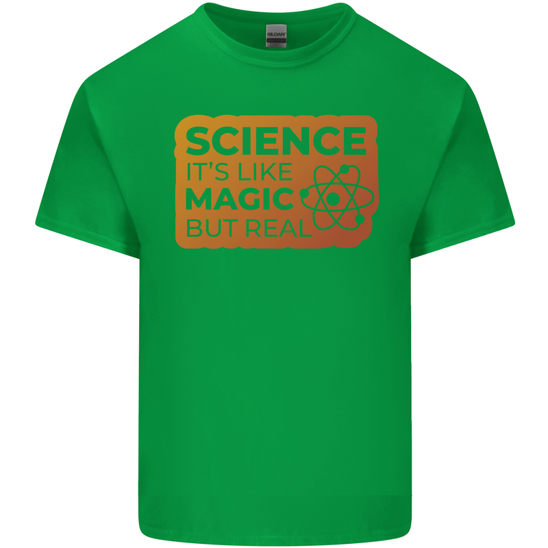 Science Like Magic but Real Physics Geek Kids T-Shirt Childrens Irish Green