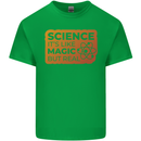 Science Like Magic but Real Physics Geek Mens Cotton T-Shirt Tee Top Irish Green