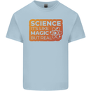 Science Like Magic but Real Physics Geek Mens Cotton T-Shirt Tee Top Light Blue