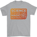 Science Like Magic but Real Physics Geek Mens T-Shirt 100% Cotton Sports Grey