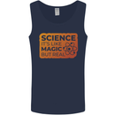 Science Like Magic but Real Physics Geek Mens Vest Tank Top Navy Blue