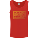 Science Like Magic but Real Physics Geek Mens Vest Tank Top Red