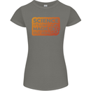 Science Like Magic but Real Physics Geek Womens Petite Cut T-Shirt Charcoal