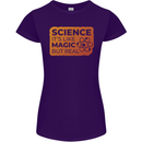 Science Like Magic but Real Physics Geek Womens Petite Cut T-Shirt Purple