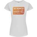 Science Like Magic but Real Physics Geek Womens Petite Cut T-Shirt White