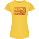 Science Like Magic but Real Physics Geek Womens Petite Cut T-Shirt Yellow