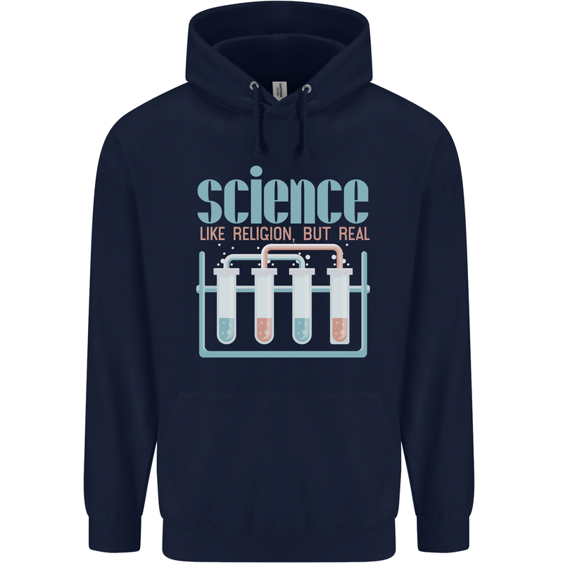 Science Like Religion Atheist Atheism Evolution Childrens Kids Hoodie Navy Blue
